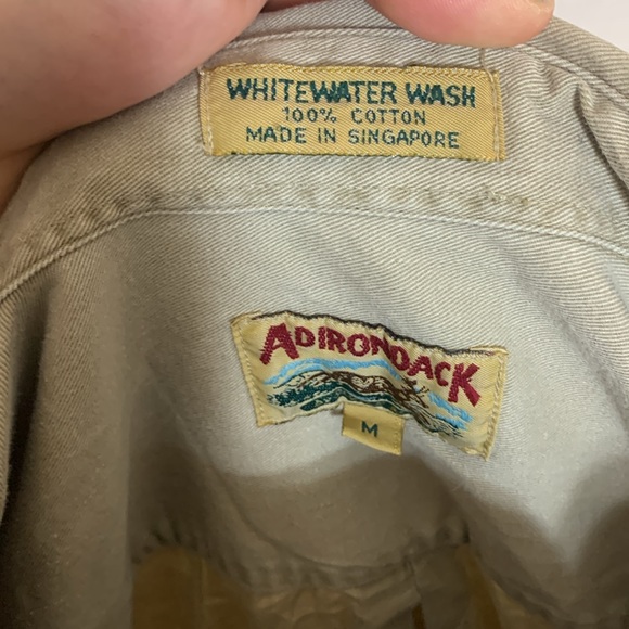 Adirondack by Saville Row Vintage Twill Weave Canvas Button Down Size Medium - Picture 7 of 7